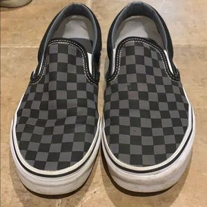Checkered Vans Mocs black&white size 8.5 M, 10 W